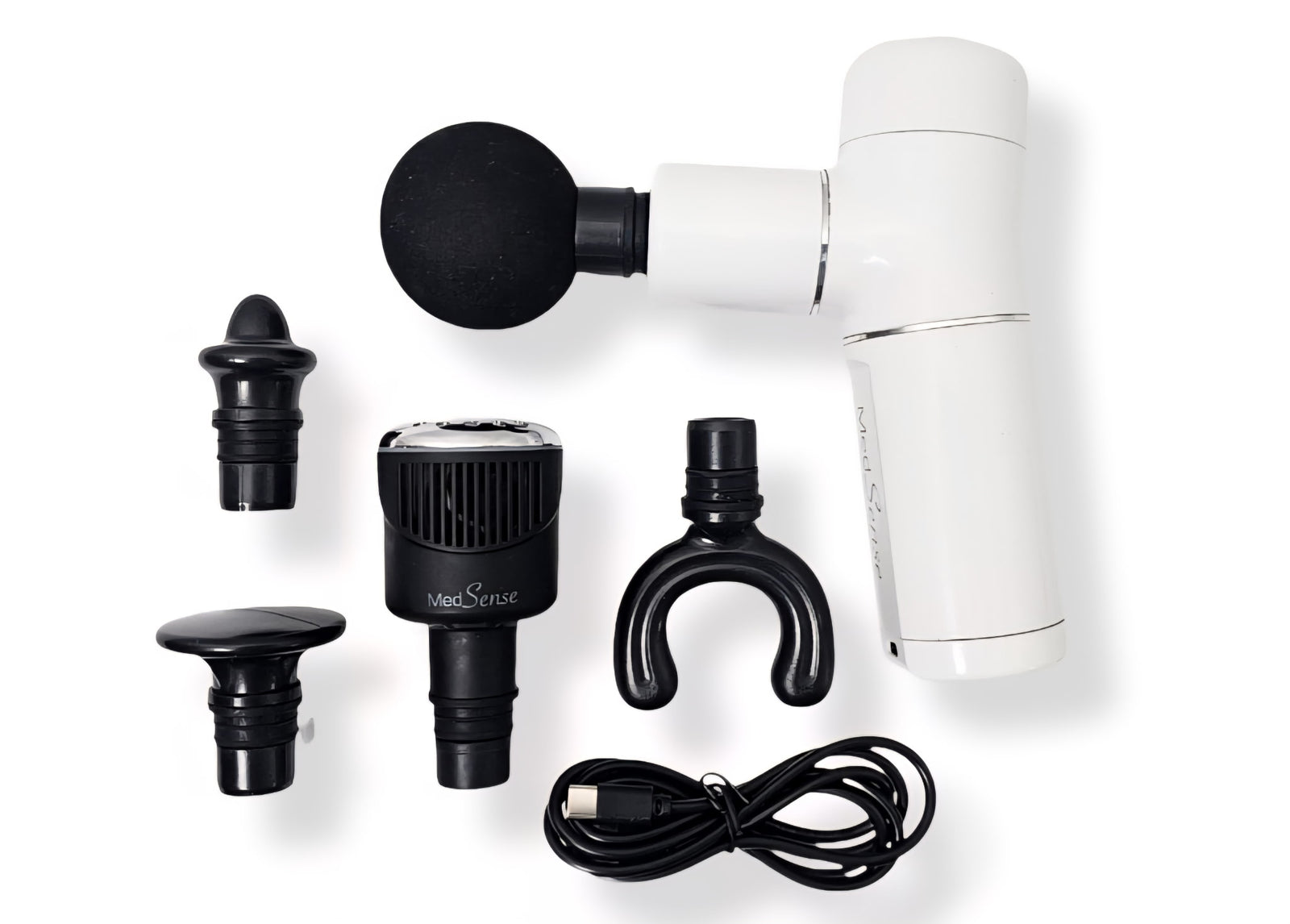 MedSense Absolute Power Handheld Percussion Massage Device with LuminaTherm Attachment