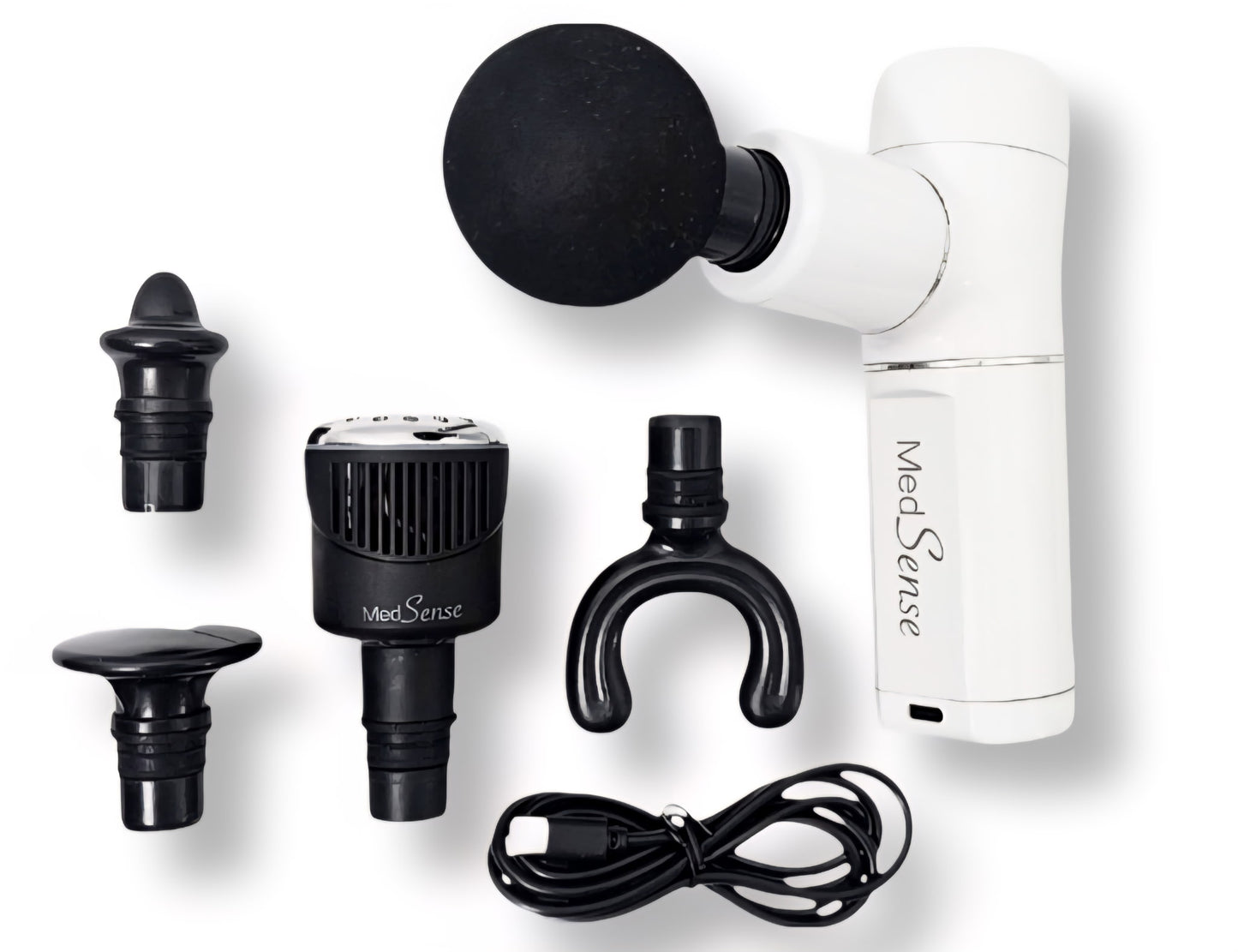 MedSense Absolute Power Handheld Percussion Massage Device with LuminaTherm Attachment