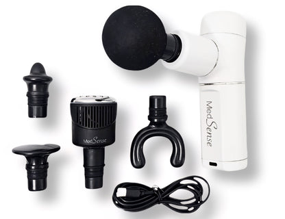 MedSense Absolute Power Handheld Percussion Massage Device with LuminaTherm Attachment