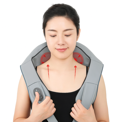 MedSense AuraMotion Wireless Neck & Shoulder Kneading Massager – Shiatsu Deep Tissue with Heat