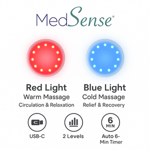 MedSense Absolute Power Handheld Percussion Massage Device with LuminaTherm Attachment
