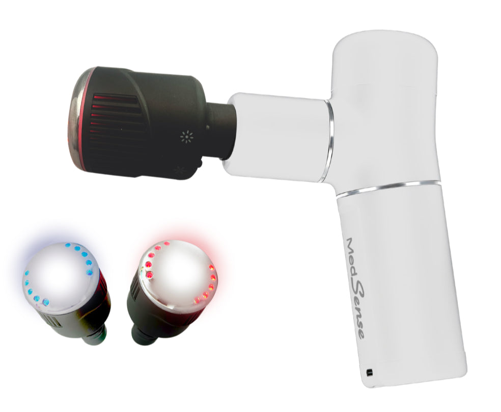 MedSense Absolute Power Handheld Percussion Massage Device with LuminaTherm Attachment