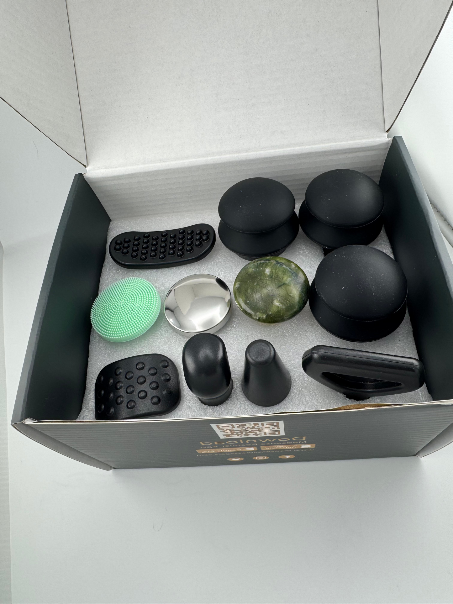 MedSense Jade Precision Set – 10-Piece Massage Gun Attachment Kit