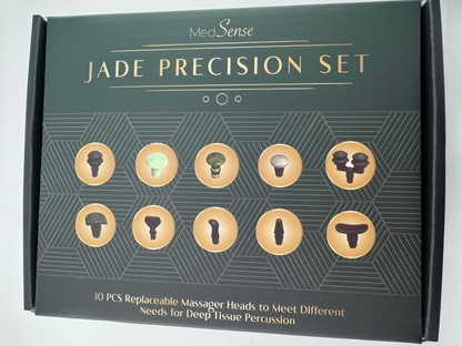 MedSense Jade Precision Set – 10-Piece Massage Gun Attachment Kit