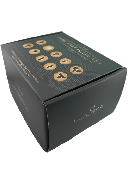 MedSense Jade Precision Set – 10-Piece Massage Gun Attachment Kit