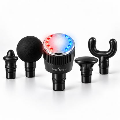 MedSense Absolute Power Handheld Percussion Massage Device with LuminaTherm Attachment