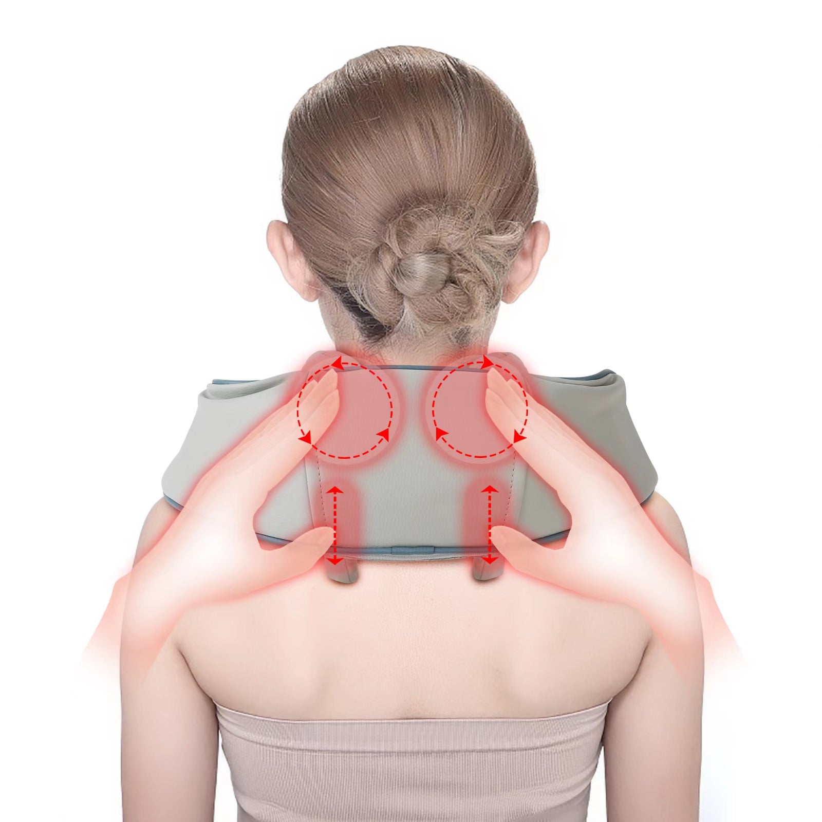 MedSense AuraMotion Wireless Neck & Shoulder Kneading Massager – Shiatsu Deep Tissue with Heat